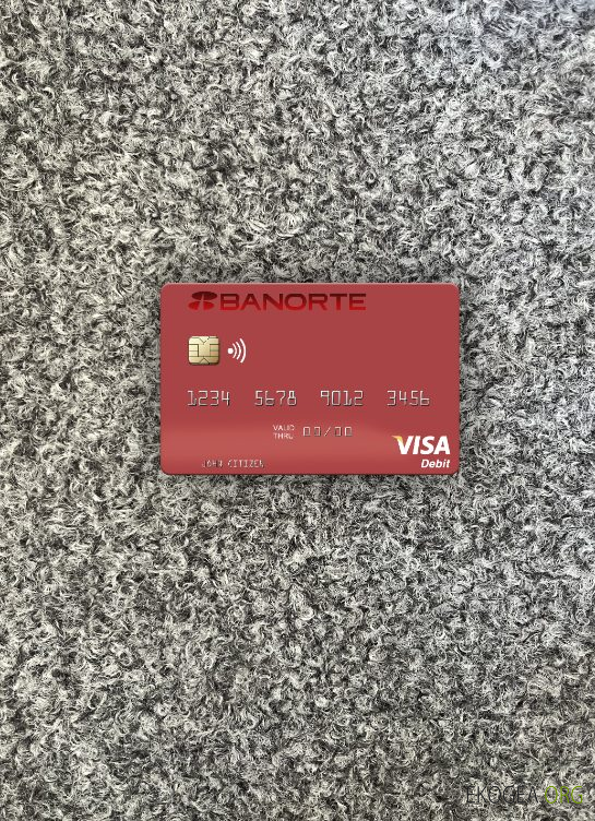 Mexique Banorte Bank carte de débit visa photolook ,